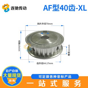 AF型同步皮带轮两面平同步轮 内孔8 同步轮XL40齿