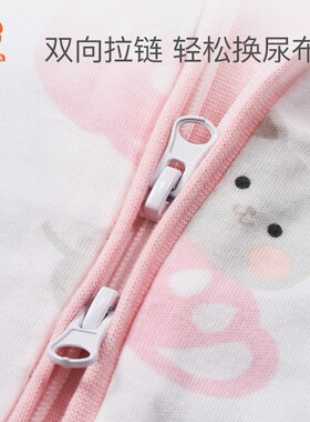 小狮王辛巴婴儿睡袋春秋冬四季通用宝宝儿童防踢被神器纯棉加厚款