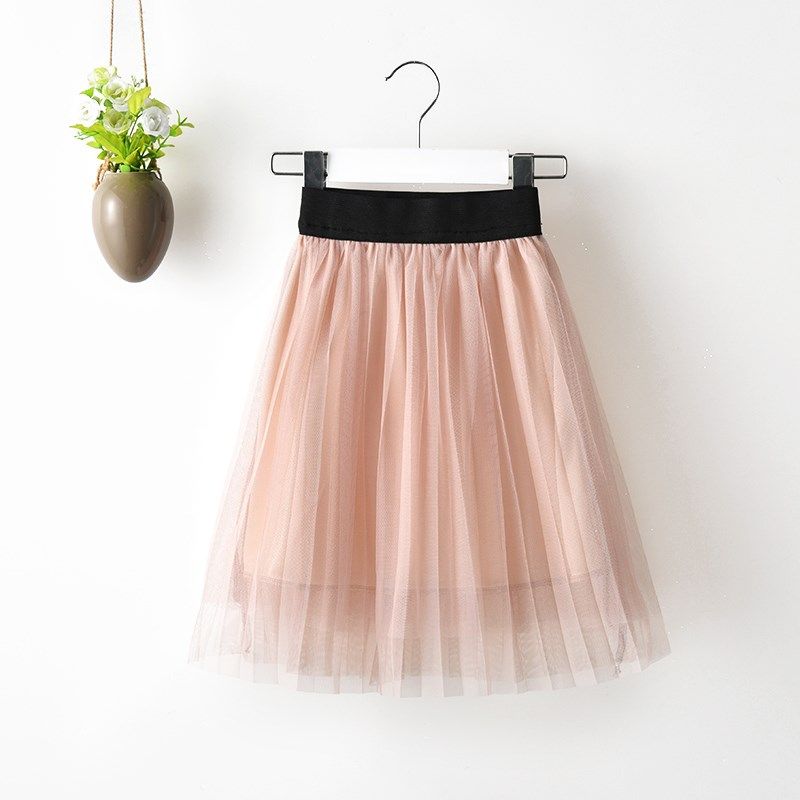 亲子装纱裙洋气女童半身裙款女宝网纱百褶裙夏中大童中长裙,童装/婴儿装/亲子装,半身裙,淘宝优惠券,粉丝福利购,淘宝优惠卷