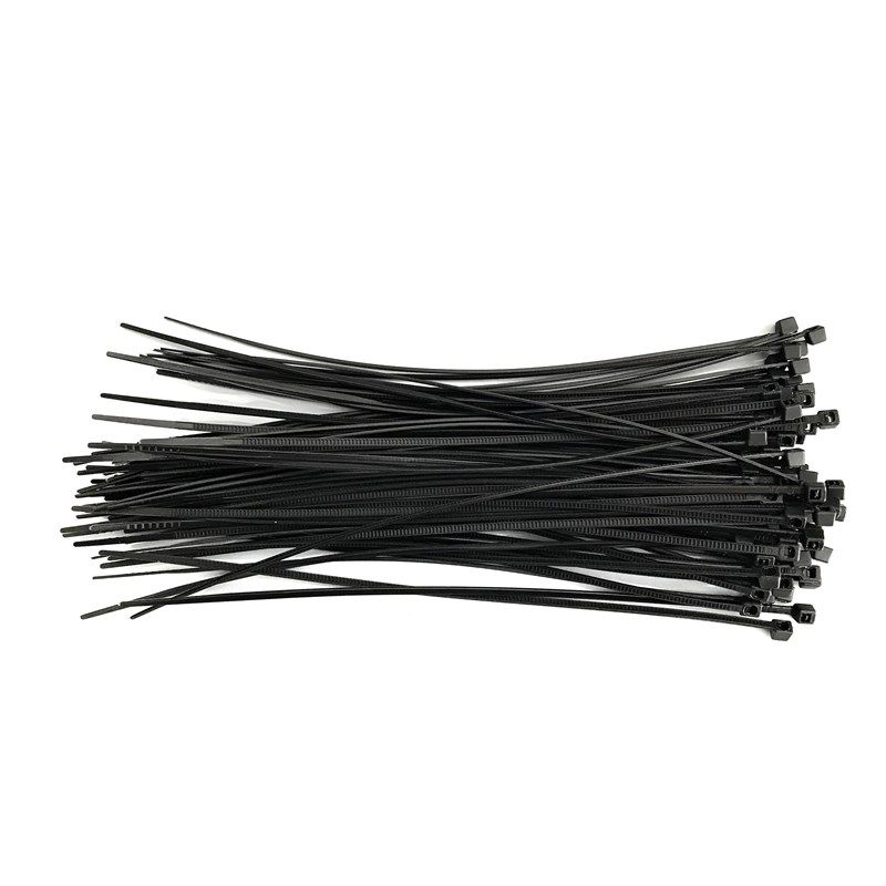优质新料加粗加韧黑色塑料自锁式尼龙扎带强力卡扣4X200mm多型号