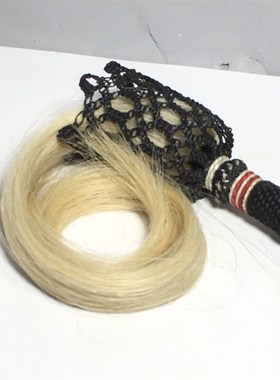 古玩旧藏精选真马尾拂尘 太极拂尘尘拂佛尘道士法器道具檀木手柄