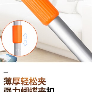 佑家洁魔夹布拖把家用伸缩夹毛巾平板拖把超细纤维布拖地平拖