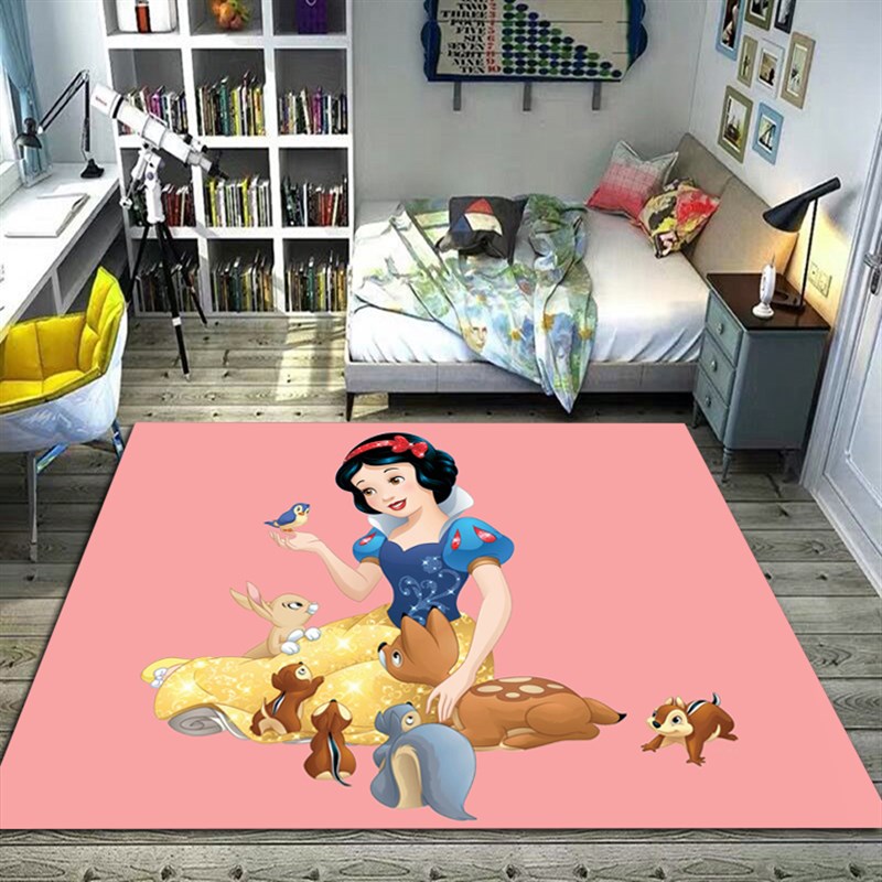 白雪公主小矮人卡通儿童卧室地毯铺满地垫游戏垫女儿礼物定制周边