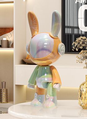 星际熊宙月兔子摆件公仔客厅电视柜酒柜高档家居饰品创意新居礼品