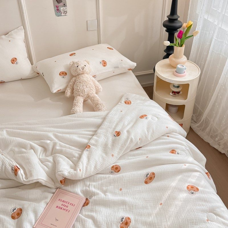 A类全棉双层纱夏被空调被可水洗机洗单人儿童薄被芯100150200,床上用品,化纤被,淘宝优惠券,粉丝福利购,淘宝优惠卷