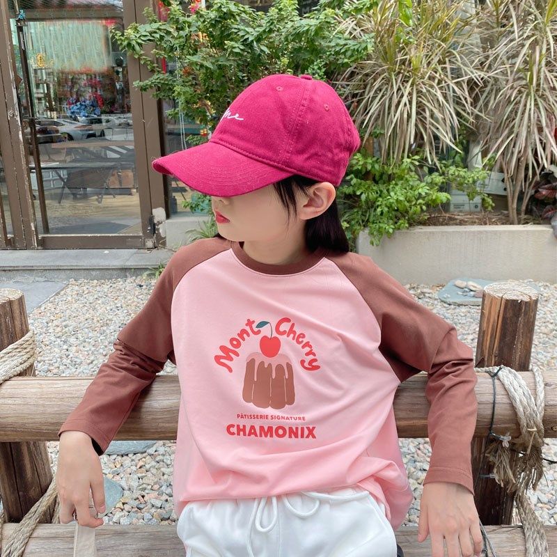 儿童长袖t恤春秋款女童洋气宽松圆领上衣纯棉插肩袖打底衫中大童,童装/婴儿装/亲子装,T恤,淘宝优惠券,粉丝福利购,淘宝优惠卷