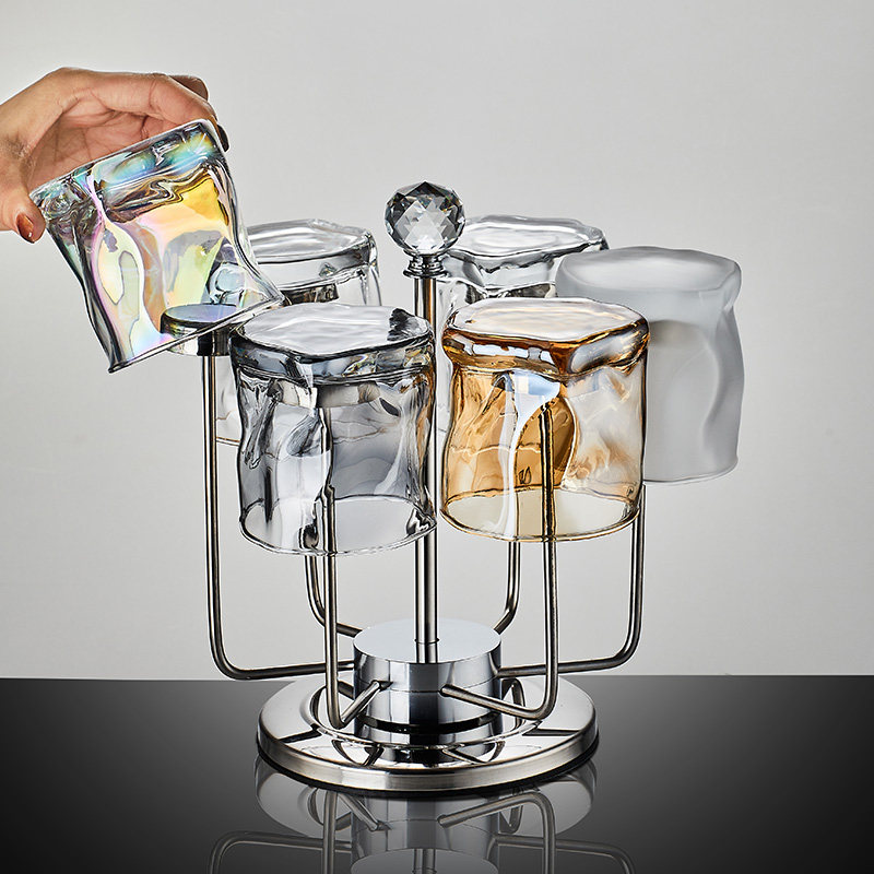 高级感夏季家用玻璃水杯套装轻奢客厅待客耐热喝茶杯啤酒杯6只装,餐饮具,玻璃杯,淘宝优惠券,粉丝福利购,淘宝优惠卷