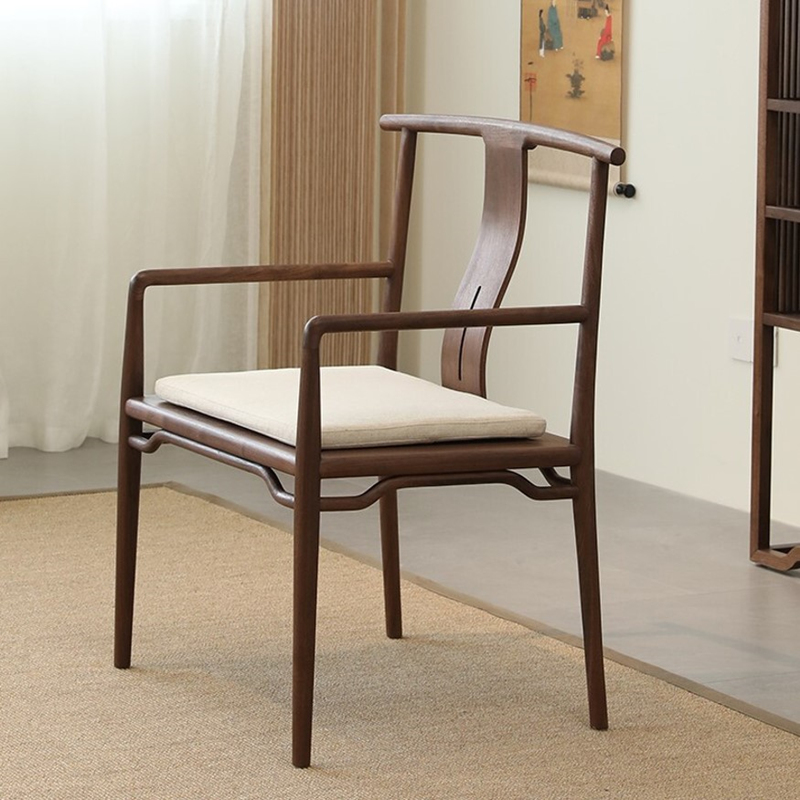 新中式茶桌椅茶椅官帽椅太师椅明式圈椅靠背椅扶手椅皇宫椅实木椅