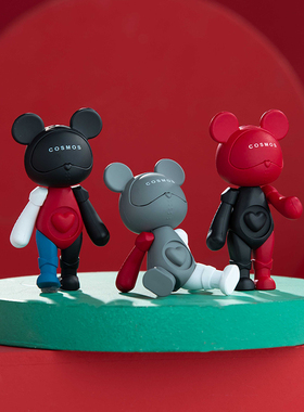 星际熊小摆件创意卡通公仔手办办公室桌面儿童房软装饰品生日礼物