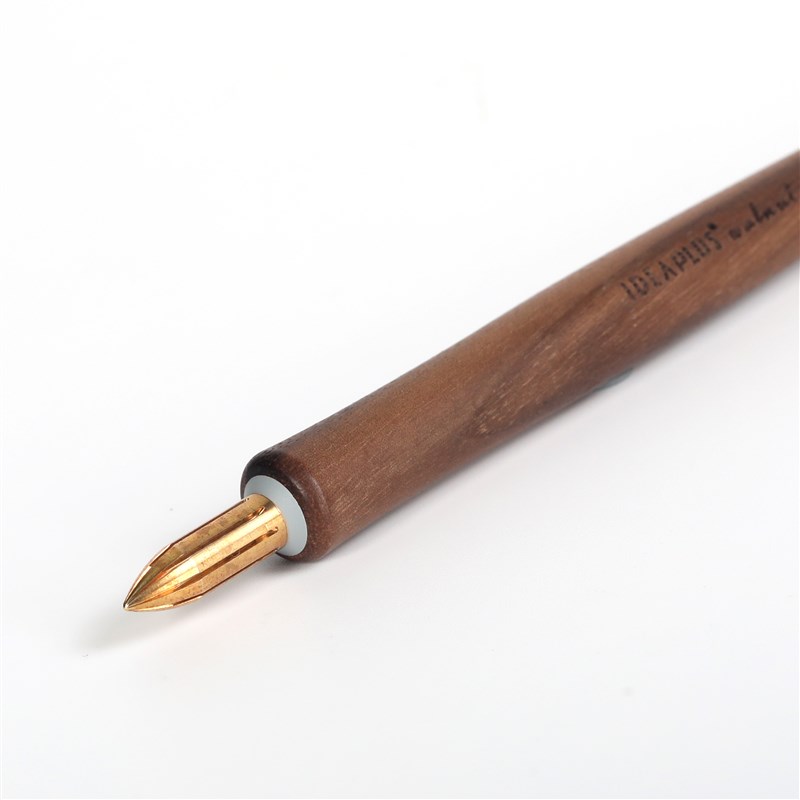 意伽胡桃木直杆蘸水笔杆实木钢笔淡彩勾线绘画专用笔漫画水彩用笔