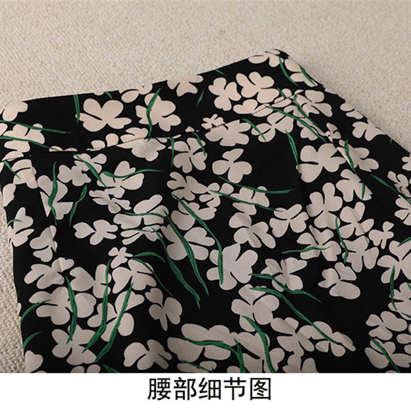 法式油画碎花半身裙女夏季202半身裙