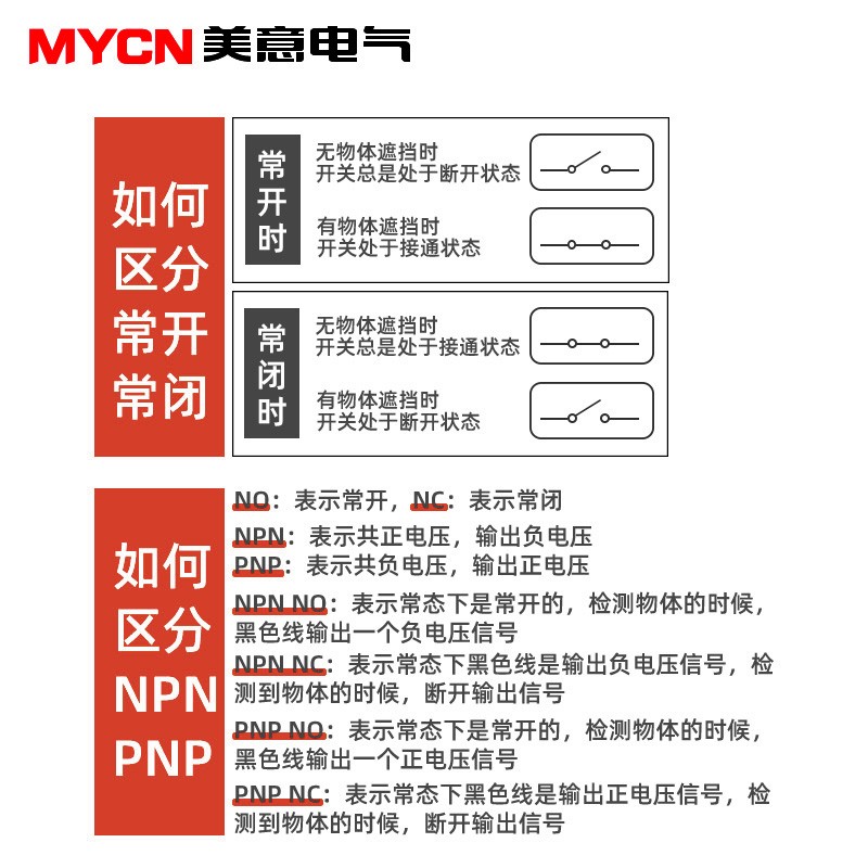 沪工 接近开关霍尔开关NJK-5001C M8直流NPN常开磁性开关磁传感器