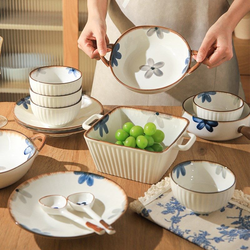 舍里米饭碗家用2024新款高颜值陶瓷吃饭碗盘子组合特别好看的小碗,餐饮具,碗,淘宝优惠券,粉丝福利购,淘宝优惠卷