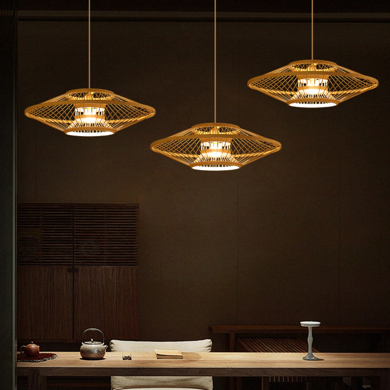 日式吊灯编织灯具饭厅卧室竹艺灯茶室民宿伞状型榻榻米中式竹编灯,家装灯饰光源,酒店/宴会厅/餐饮吊灯,淘宝优惠券,粉丝福利购,淘宝优惠卷