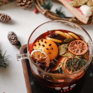 孟瀚热红酒锅玻璃锅秋冬水果茶煮壶电磁炉明火壶电陶炉围炉煮茶壶