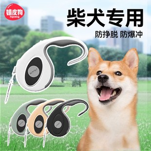 柴犬专用狗狗牵引绳自动伸缩遛狗绳子中小型犬土狗田园犬专用狗绳