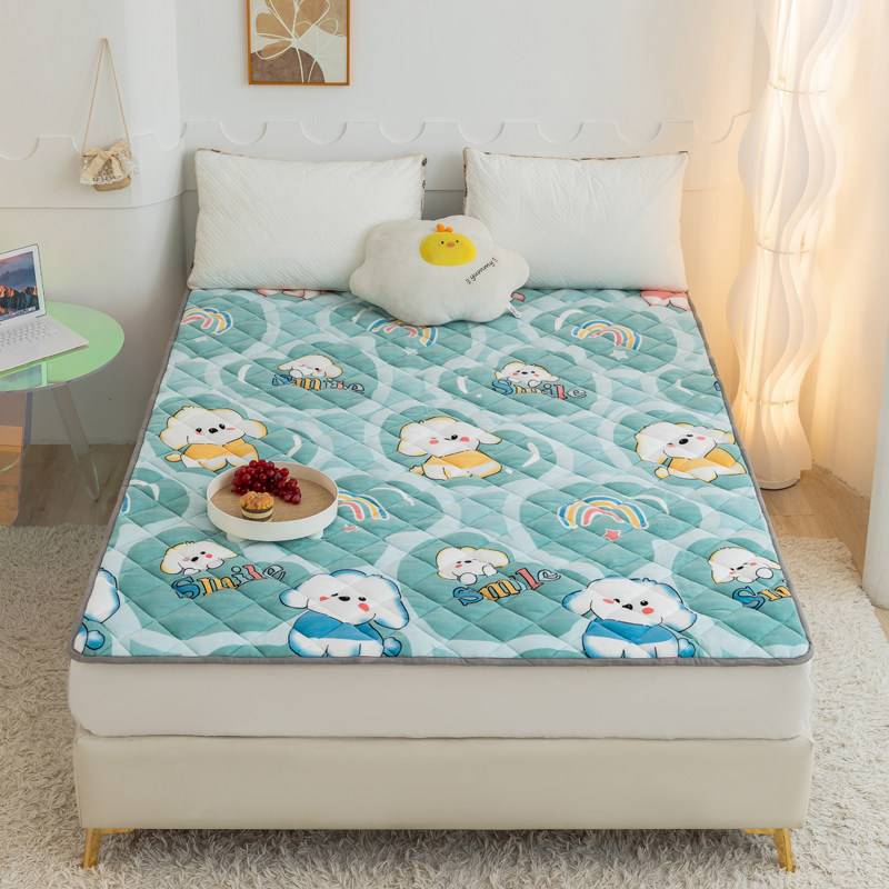 牛奶法兰绒牀垫铺牀毯子榻榻米牀盖水晶绒牀单人学生宿舍冬季加绒,床上用品,床单,淘宝优惠券,粉丝福利购,淘宝优惠卷