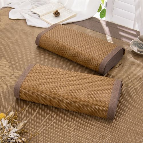 枕头夏季荞麦艾草竹编藤席凉席老人夏天决明子睡眠偏硬榻榻米专用