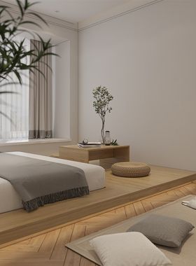 定制次卧床小户型窗边飘窗延伸榻榻米悬浮地台矮床拼接衔接悬空床