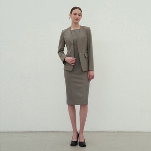 职业连衣裙套装 售楼O部酒店前台接待工作 女高端气质珠宝金店工装