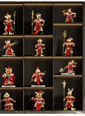 十二生肖国潮新龙年工艺品摆件玄关客厅酒柜电视柜装饰品乔迁礼物