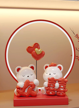 结婚摆件实用新人婚房卧室布置捧花桌面装饰品新婚送闺蜜订婚礼物