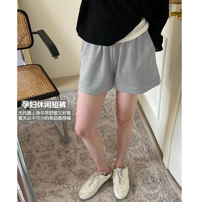 孕妇短裤女夏季薄款外穿无托腹孕妇裤短裤宽松阔腿a字休闲三分裤