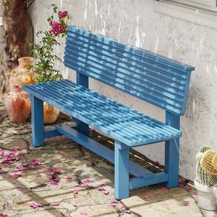 户外长椅子实木长条凳庭院露天靠背躺椅休息公园室外景观座椅花园