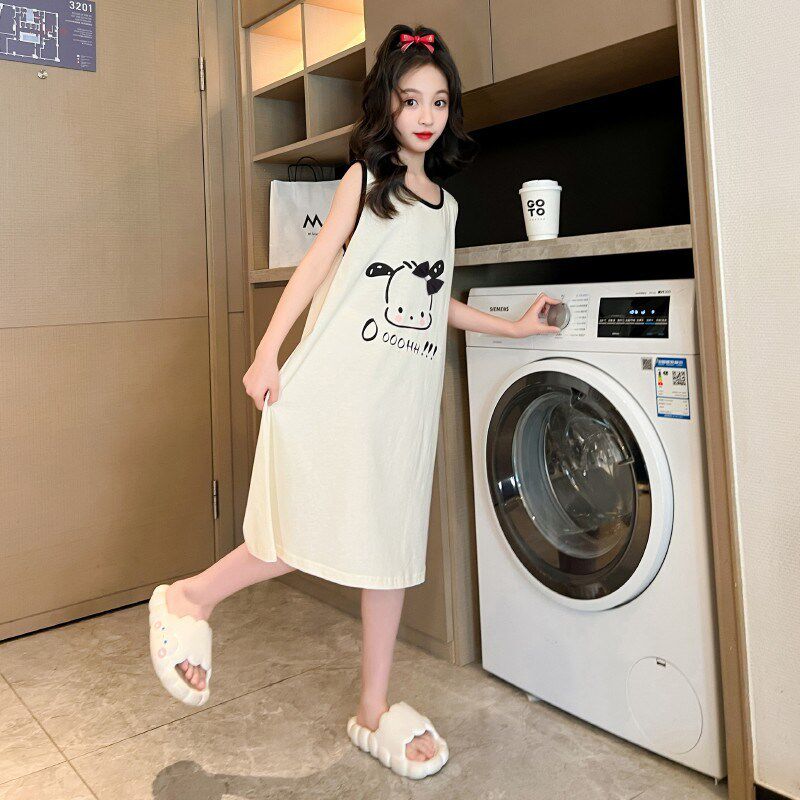 夏季新款儿童连衣裙女童2024家居裙/睡裙