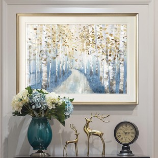简约美式客厅沙发背景装饰画 简美轻奢餐厅画 法式卧室床头挂画