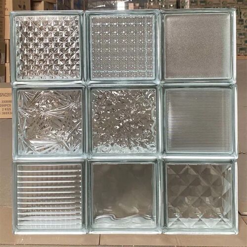 空心玻璃砖超白方形云雾冰晶琉璃砖空心砖创意彩色隔断水晶