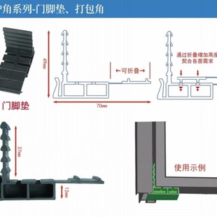 新款垫片平开门吊脚垫块护角保护门扇和门框包装护角门缝安装角码