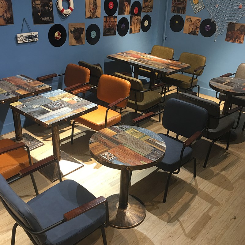 定制餐厅靠墙卡座沙发桌子餐饮商用酒吧清吧奶茶桌椅组合港式茶桌