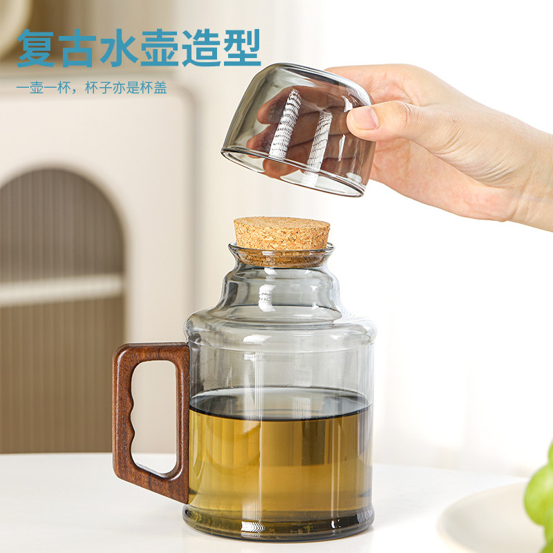 创意冷水壶耐高温玻璃水杯泡茶杯子家用大容量凉白开水杯茶壶套装图片