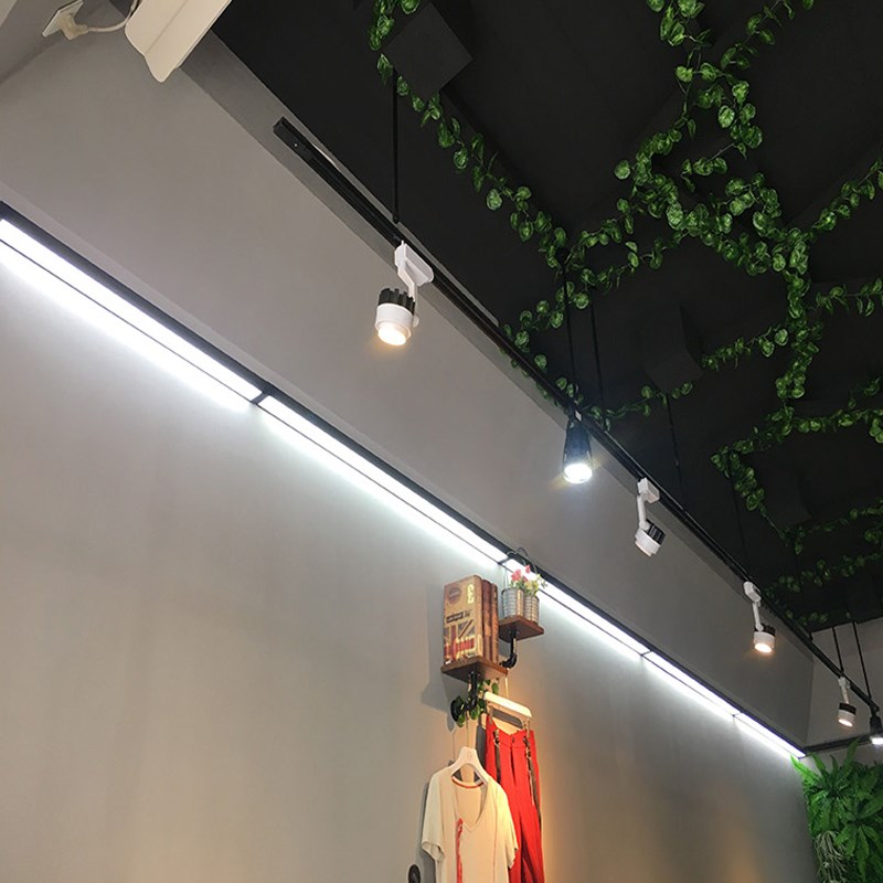 霍利现代拼接办公室铝材长条灯条形直角吊灯格栅方通led灯