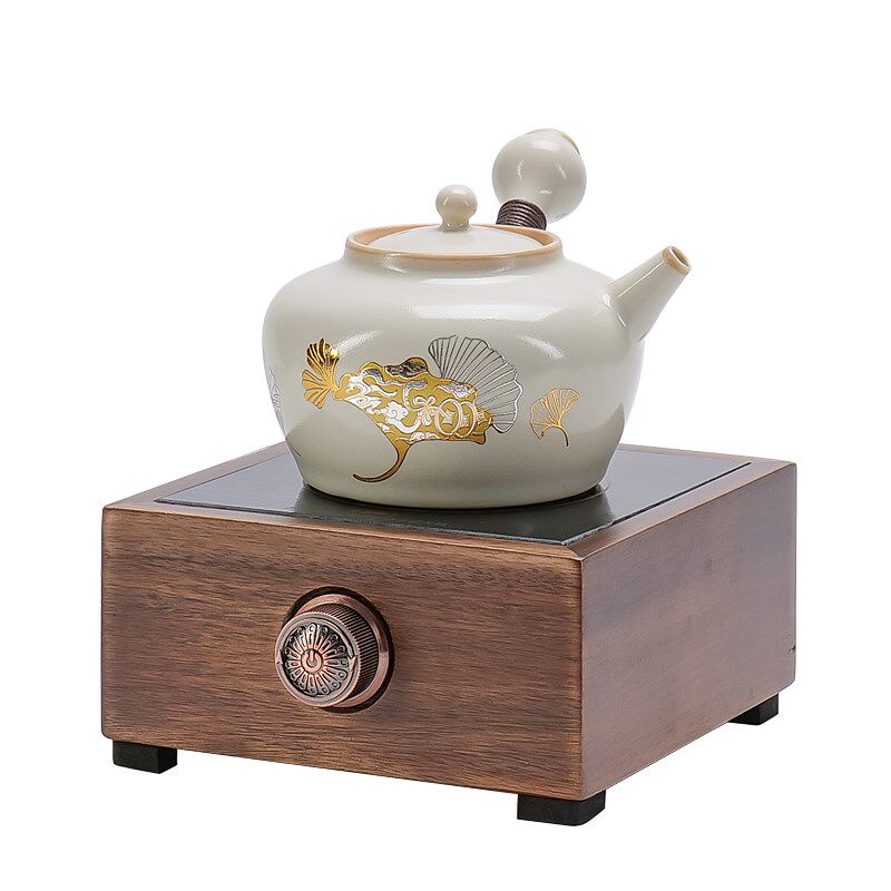 闽业电陶炉粗陶围炉煮茶灌灌茶煮茶器煮奶茶壶煮茶壶装