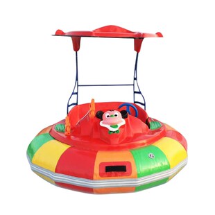 激光碰碰船 玻璃钢儿童充气水上电动碰碰船 2人公园休闲游乐船