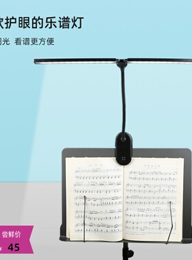 乐谱架专用全光护眼灯电钢琴吉他古筝练琴学习桌面曲谱充电钢琴灯