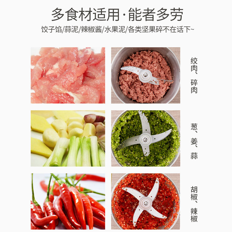 力果绞肉机商用L大容量大功率打芋泥土豆泥家用鱼丸打浆机