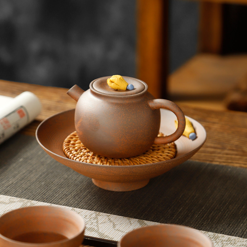 老岩泥佛手手抓壶泡茶壶一壶两杯复古冲泡壶茶杯泡茶