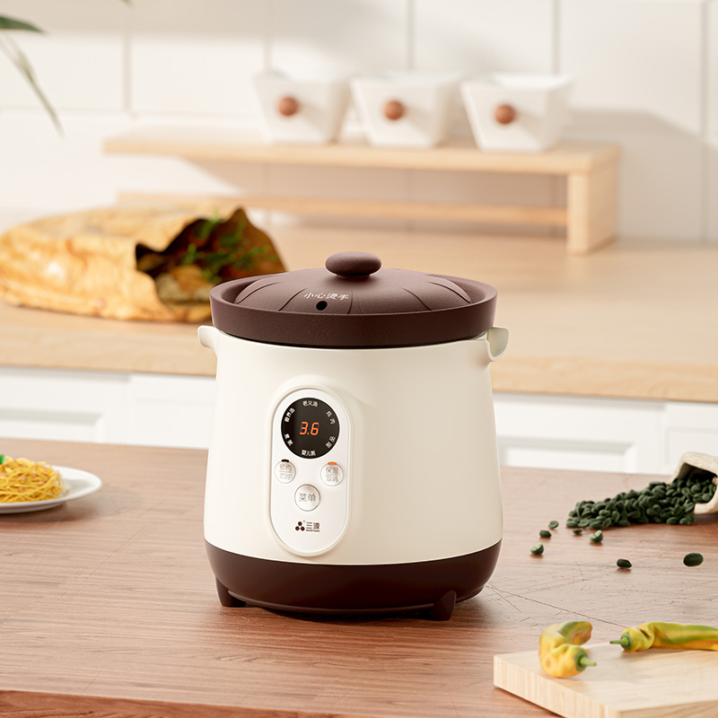 三源紫砂锅迷你电炖炖锅电炖蛊电炖锅砂锅陶瓷小炖锅煲汤煮粥家用