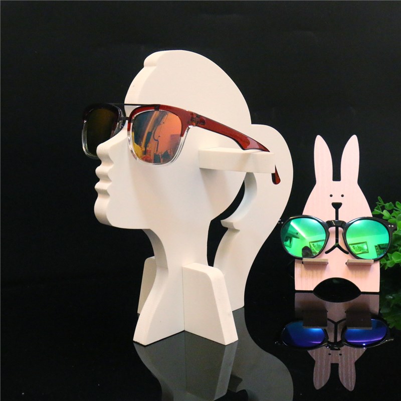 白色人脸头模墨镜陈列道具眼镜店橱窗装饰近视太阳眼镜展示架子