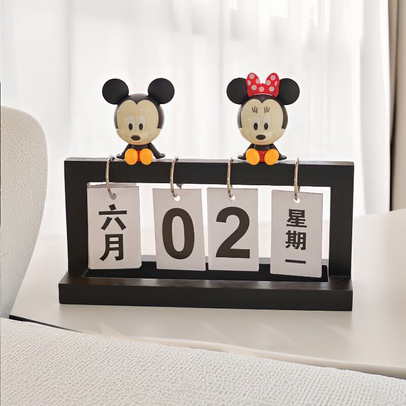 in风日历木质翻页日期台历22年新款卧室客厅桌面拍摄道具