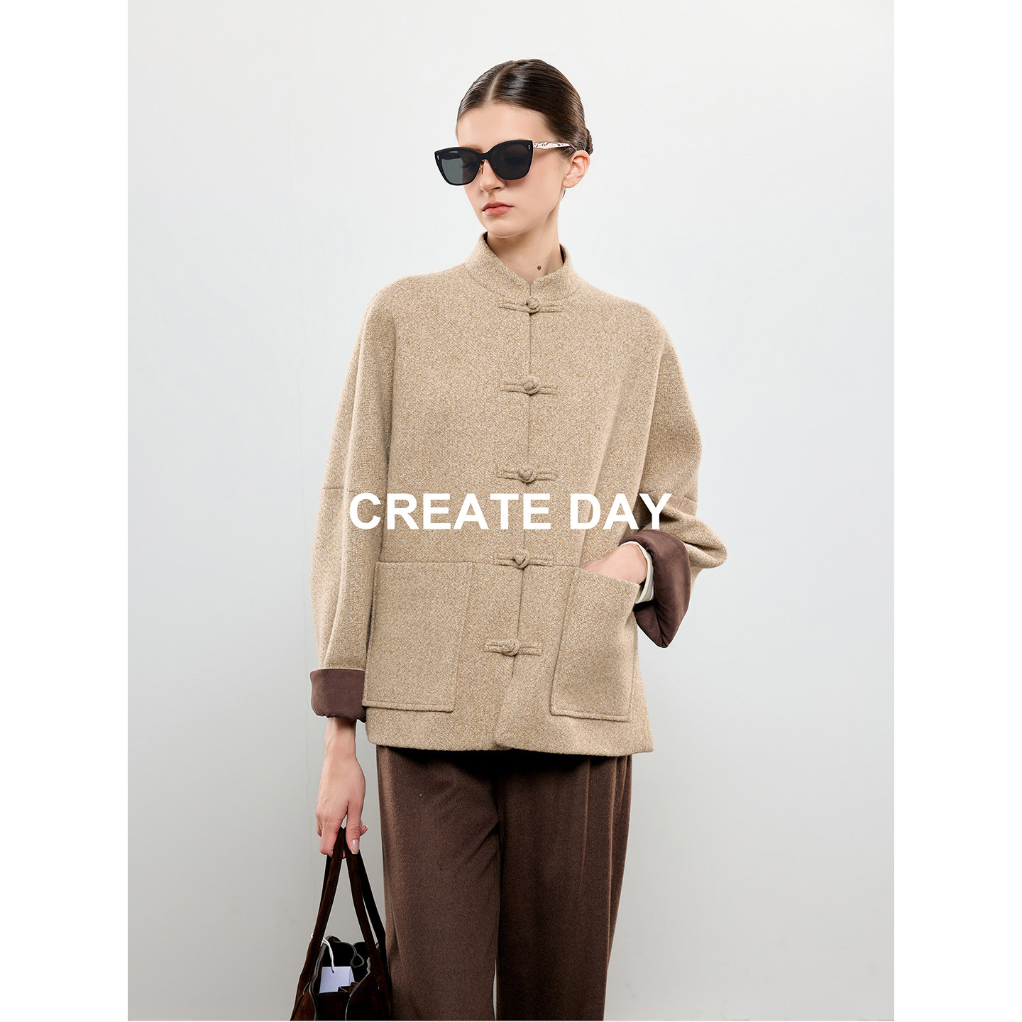 CREATEDAY100%绵羊毛新中式外套