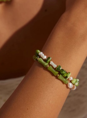 纯银树脂贝壳手链