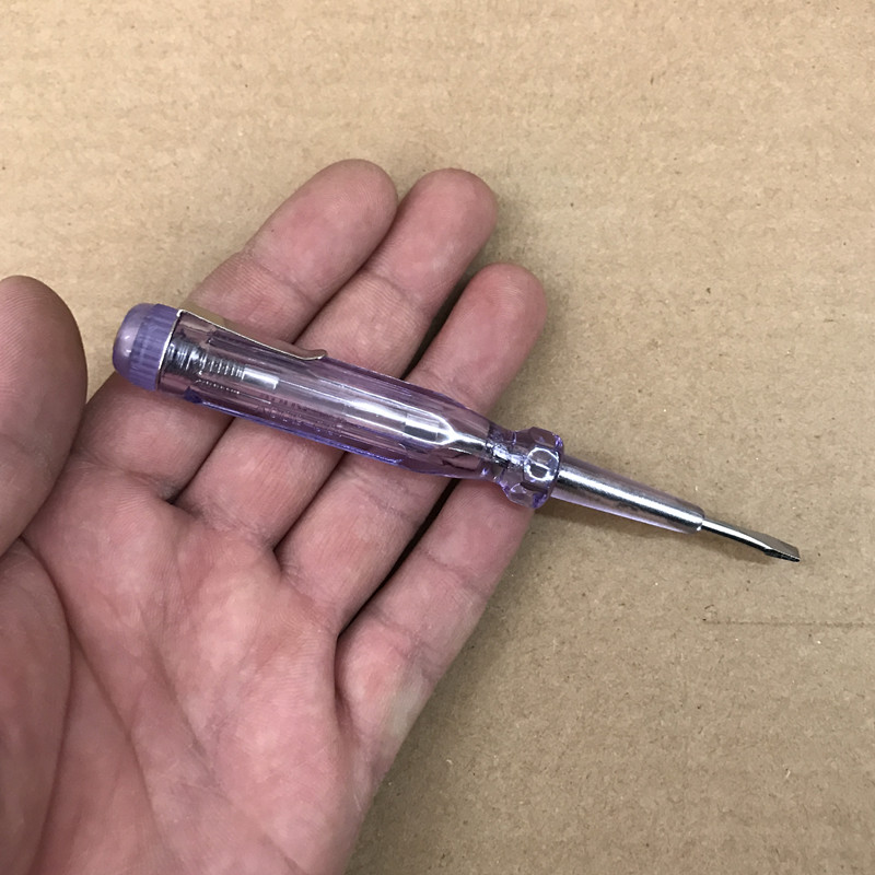 电工用一字螺丝刀测验电笔带磁力家用维修迷你工具经济图片