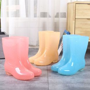 夏季 插秧水鞋 2021新款 日系软底长筒雨靴男胶鞋 高级现代 女夏天雨鞋