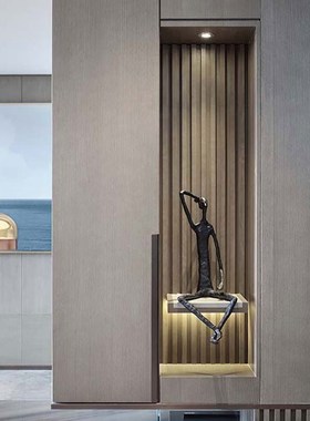 现代极简坐姿人物雕塑摆件客厅玄关隔断电视柜地台抽象艺术装饰品