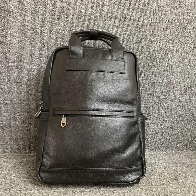 当季新品真皮背包韩版街头w百搭头层牛皮男女通用大容量双肩背包