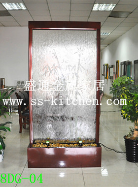 水幕墙 流水喷泉 现代中式客厅隔断屏风摆件  风水帘 加湿器 玄关